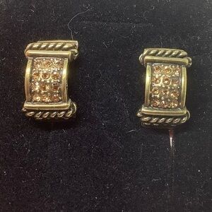 Heidi Daus Swarovski crystal clip on earrings